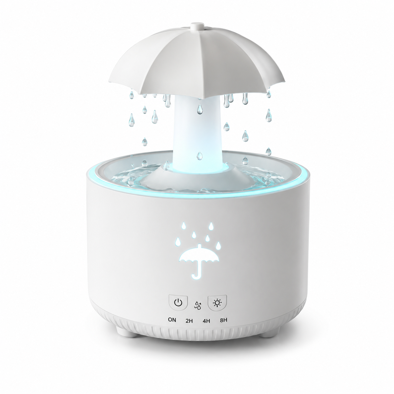 Humidificateur Rotatif Nuage de Pluie – Diffuseur d'Arômes LED avec Brume Ultrasonique
