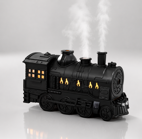 Diffuseur d'arômes créatif en forme de train, double humidificateur à brume pour la maison et le bureau